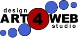 Логотип Web-студия ART4WEB Создание сайтов, хостинг